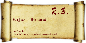 Rajczi Botond névjegykártya