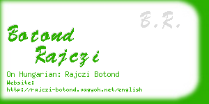 botond rajczi business card